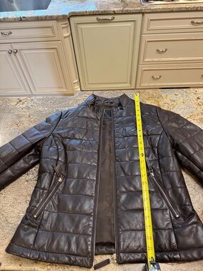 Quilted Real Leather Jacket - Dark Brown by BOD & Christensen